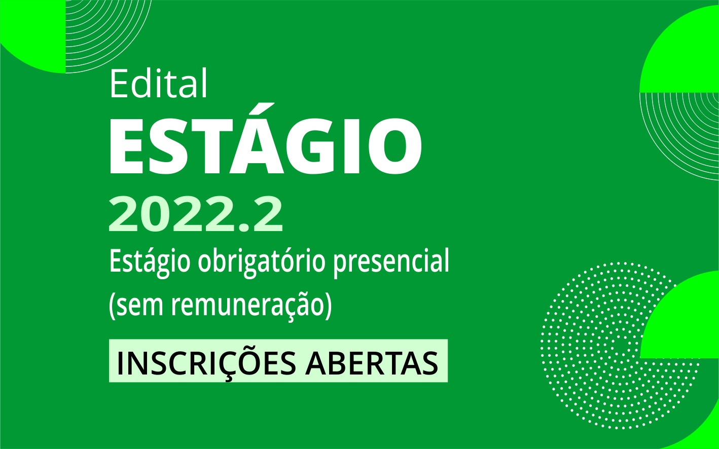 Inscrições de estágio seguem abertas até 12 de junho